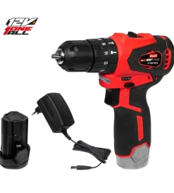 Trapani E Avvitatori-Valex Trapano a percussione brushless a batteria "p tap b12", 12v con batteria 2 ah e caricabatterie