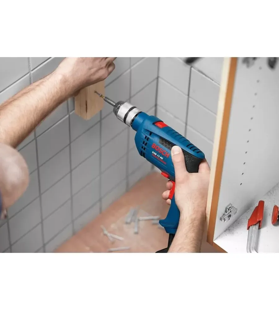 Trapani E Avvitatori-Bosch Trapano a percussione elettrico "gsb 13 re" 600 w