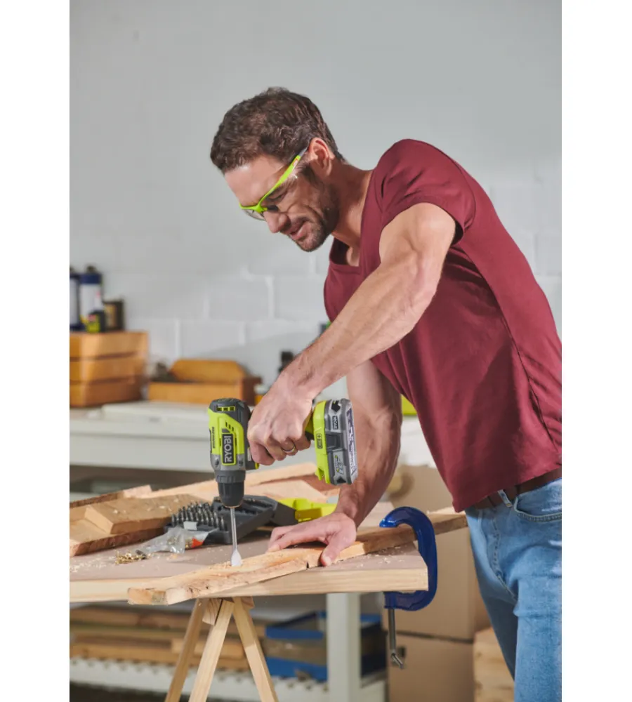 Trapani E Avvitatori-Ryobi Trapano avvitatore a batteria "r18dd5-0" 18v, solo corpo macchina