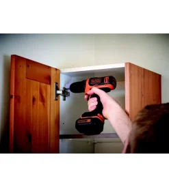 Trapani E Avvitatori-Black+Decker Trapano avvitatore a batteria compatto "bdcdd12kb-qw" 2 batterie 10,8v 1,5ah