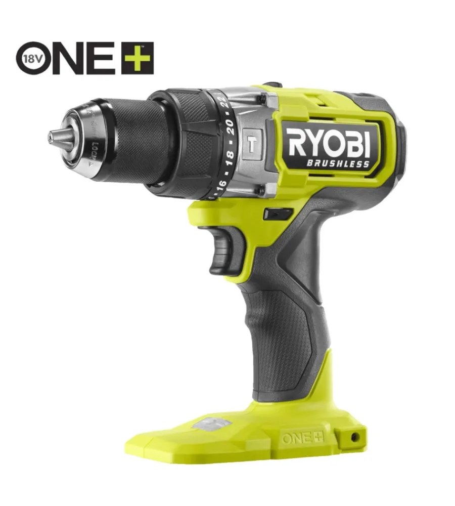 Trapani E Avvitatori-Ryobi Trapano avvitatore a percussione a batteria "rpd18bl2-0" 18v, solo corpo macchina