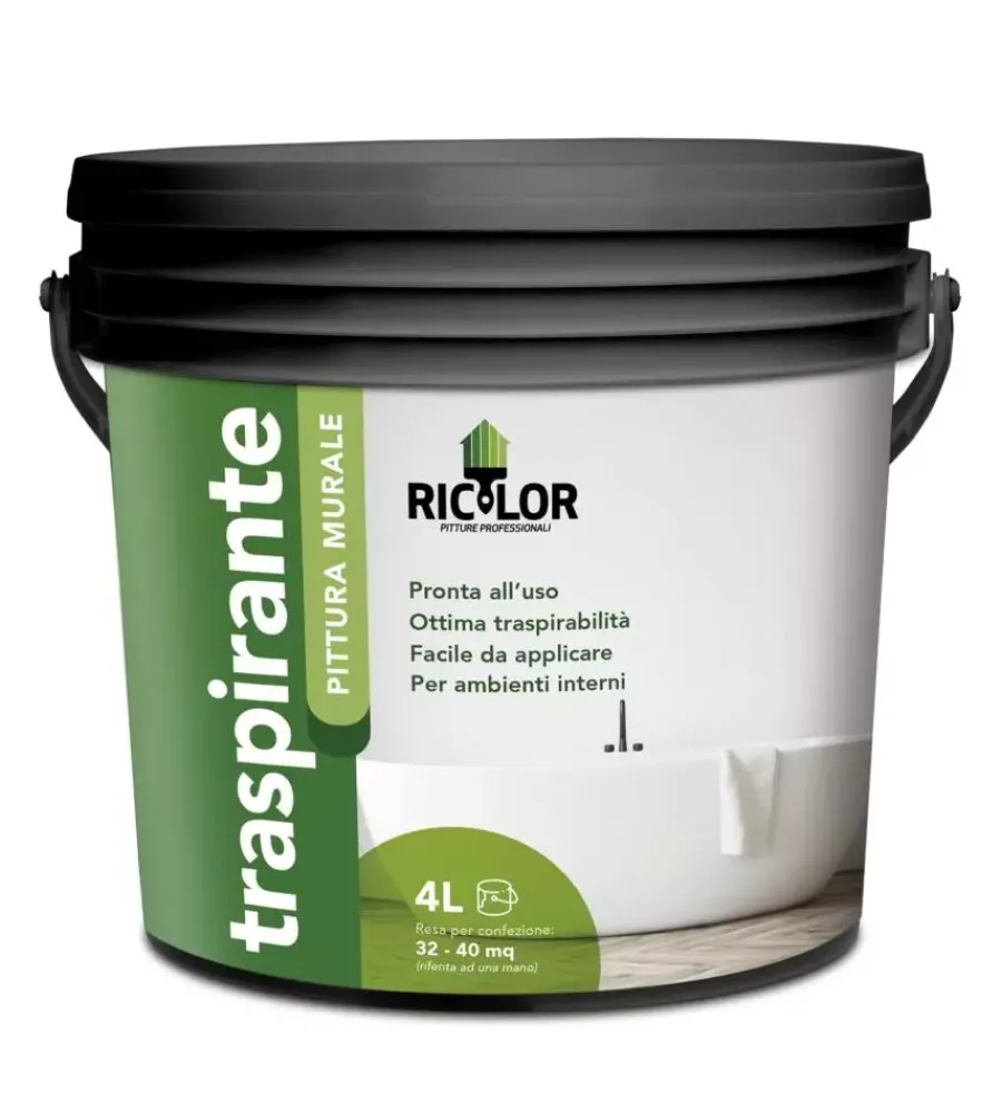 Pitture Murali-Ricolor Traspirante bianco 4 litri -