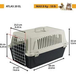 Ferplast Trasportini Per Cane|Trasportino atlas 20 nero -