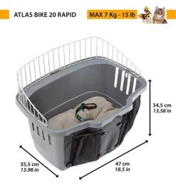 Best Trasportino da bicicletta per cani di piccola taglia "atlas bike 20 rapid" - Trasportini Per Cane