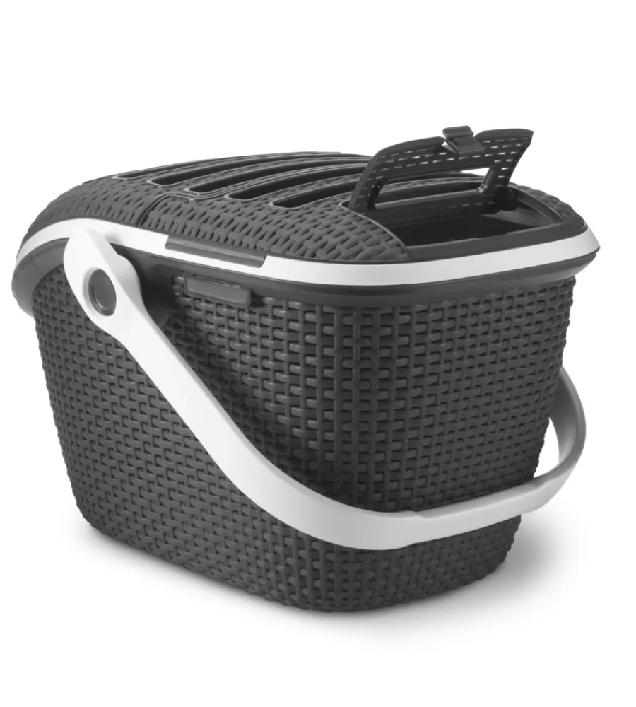 Discount Trasportino per gatti keter "pet carrier" in resina colore antracite, 51x38x33 cm Trasportini Per Gatto