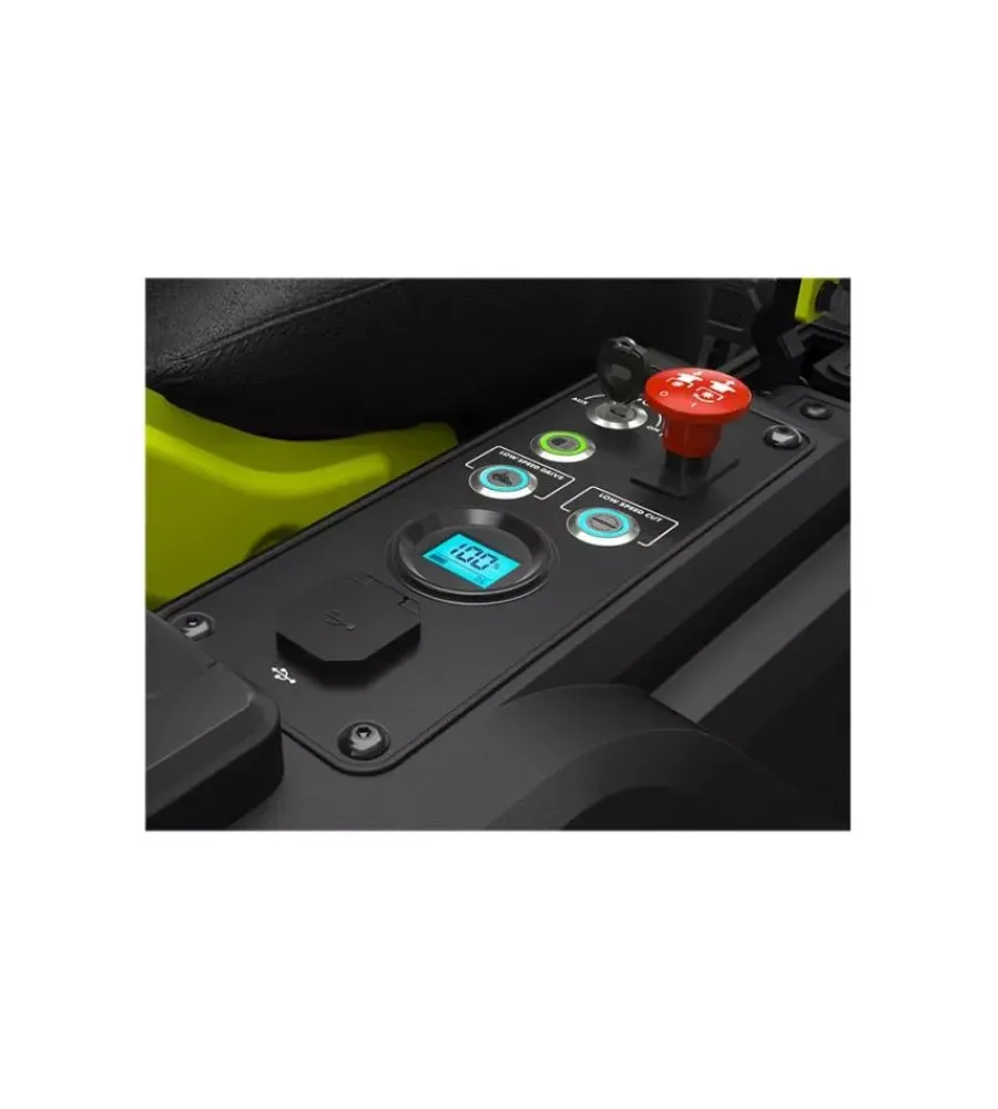 Ryobi Trattorini Tagliaerba|Trattorino tagliaerba a batteria "ztr480ex" taglio 106 cm 48v - raggio zero con scarico laterale