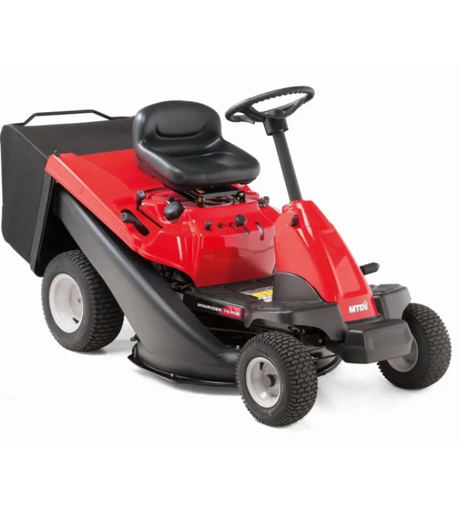 Trattorini Tagliaerba-MTD Trattorino tagliaerba a scoppio "optima mini-rider 76 rde" taglio 76 cm 382 cc - con cesto di raccolta