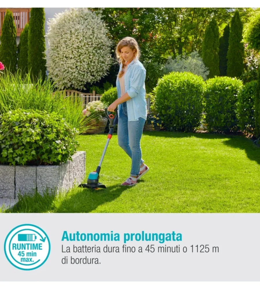 Gardena Decespugliatori|Trimmer a batteria "easy cut 23" 18v 2ah e caricabatterie