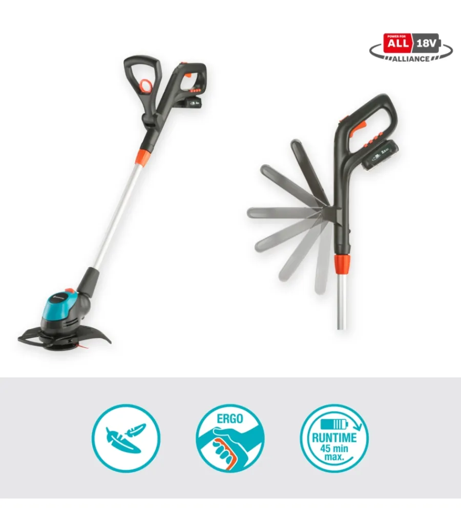 Gardena Decespugliatori|Trimmer a batteria "easy cut 23" 18v 2ah e caricabatterie