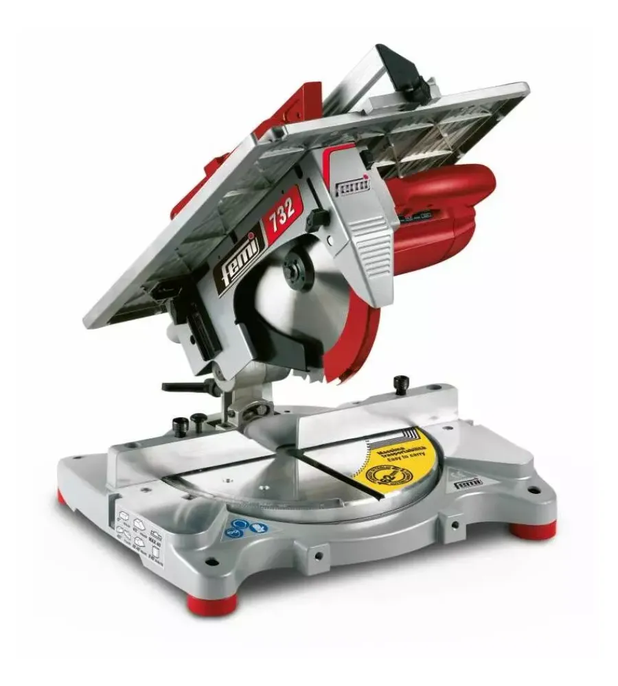 Troncatrici-Femi Troncatrice per legno elettrica "732" con piano superiore, 1550 w -