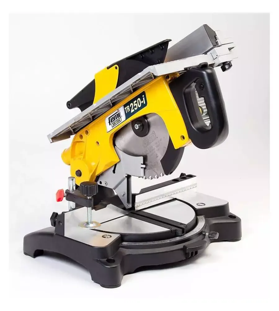 Troncatrici-Femi Troncatrice per legno "tr250i" con piano superiore e diametro lama 250 mm, 1200 w -