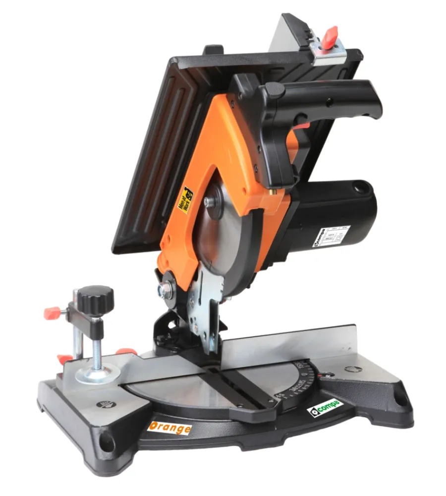Troncatrice portatile "orange 210" in alluminio con motore a spazzole e lama con diametro 210 mm, 1200 w 5000 giri/mm Troncatrici