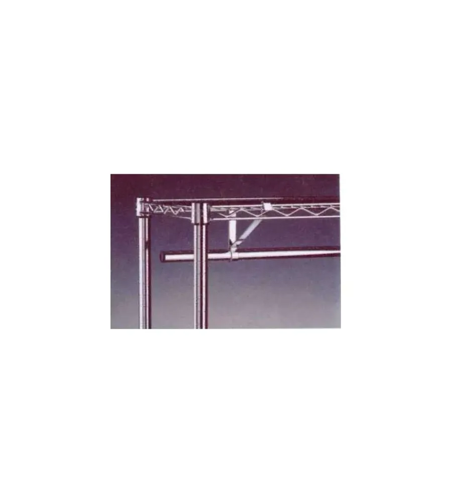 Decorazione Ambienti-Easy System Tubo appendiabiti - 90cm - con ganci