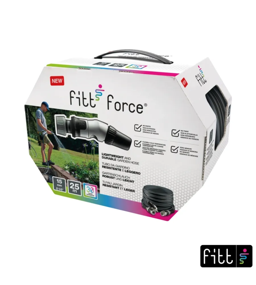 Irrigazione- Tubo da giardino estensibile fitt ikon lime in nts, 25 metri