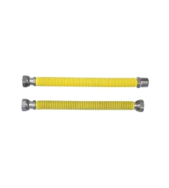 Accessori Gas|Tubo giunto gas flessibile ed estensibile in acciaio inox 200/400 mm. m/f 1/2"