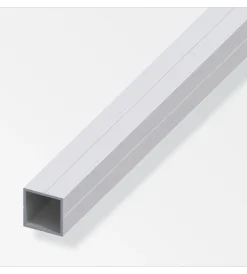 Ferramenta Per Mobili E Infissi-Alfer aluminium Tubo quadrato 23.5 alluminio - 1 metro.