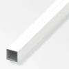 New Tubo quadrato 23.5 alluminio colore bianco - 1 metro. Ferramenta Per Mobili E Infissi