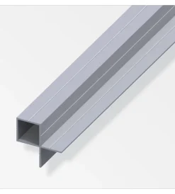 Ferramenta Per Mobili E Infissi-Alfer aluminium Tubo quadrato 23,5 2lati int alluminio - 1 metro.