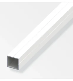 Ferramenta Per Mobili E Infissi-Alfer aluminium Tubo quadrato 23.5 pvc bianco 0.3