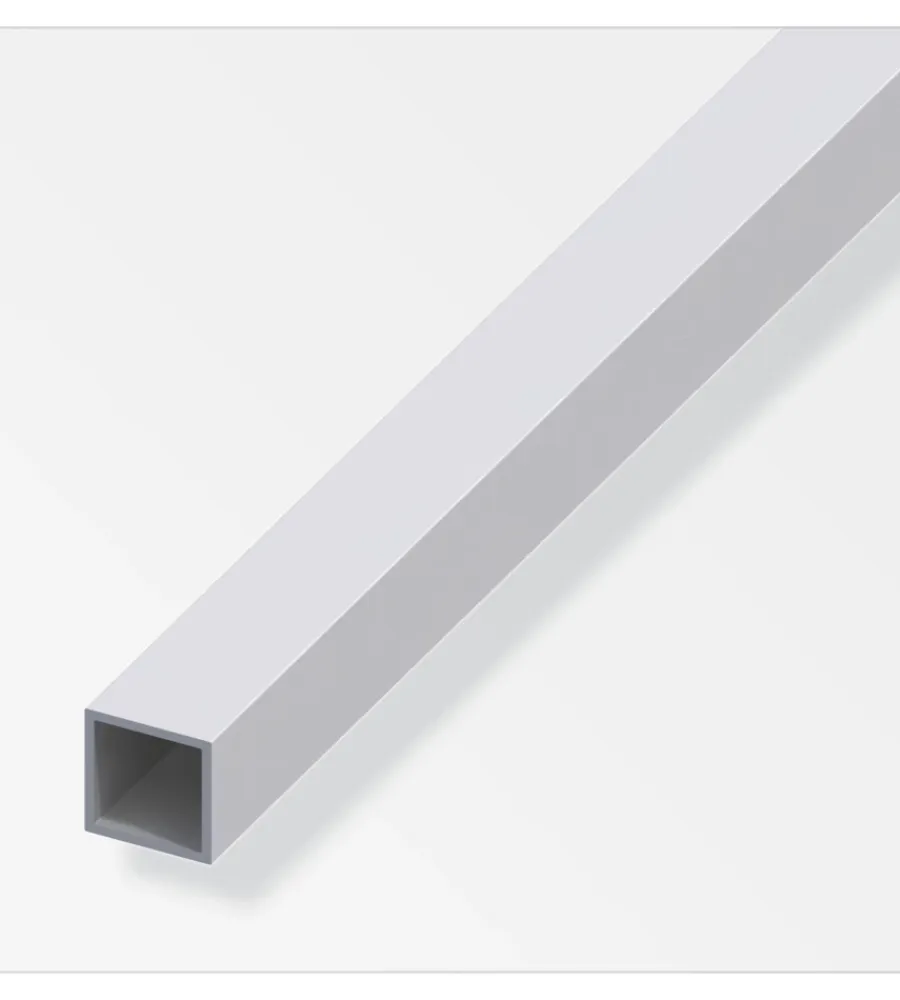 Ferramenta Per Mobili E Infissi-Alfer aluminium Tubo quadrato alluminio arg 10x10x1,0 1 metro.