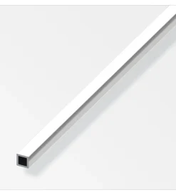 Ferramenta Per Mobili E Infissi-Alfer aluminium Tubo quadrato alluminio 15x15 bril.- 1 metro.