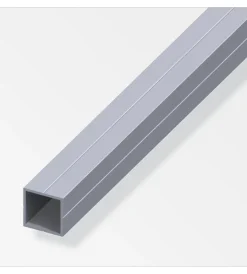 Ferramenta Per Mobili E Infissi-Alfer aluminium Tubo quadrato 11.5x1.5 alluminio naturale - 2,5 metri.