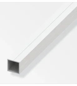 Ferramenta Per Mobili E Infissi-Alfer aluminium Tubo quadrato 7,5x10 pvc bianco - 1 metro.