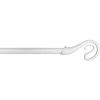 Tessile D'Arredo- Tubo tenda in acciaio colore bianco estensibile da 120 a 210 cm. con terminale nairobi