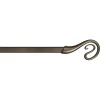 Tessile D'Arredo- Tubo tenda in acciaio colore bronzo estensibile da 120 a 210 cm. con terminale nairobi