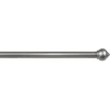 Clearance Tubo tenda in acciaio colore nichel estensibile da 120 a 210 cm. con terminale a bulbo Tessile D'Arredo