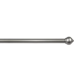 Clearance Tubo tenda in acciaio colore nichel estensibile da 120 a 210 cm. con terminale a bulbo Tessile D'Arredo