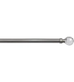 Online Tubo tenda in acciaio satinato estensibile da 120 a 210 cm. con terminale tipo swarovsky Tessile D'Arredo