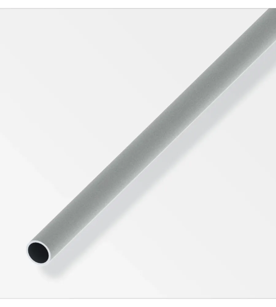 Ferramenta Per Mobili E Infissi-Alfer aluminium Tubo tondo alluminio 8 bril - 1 metro.