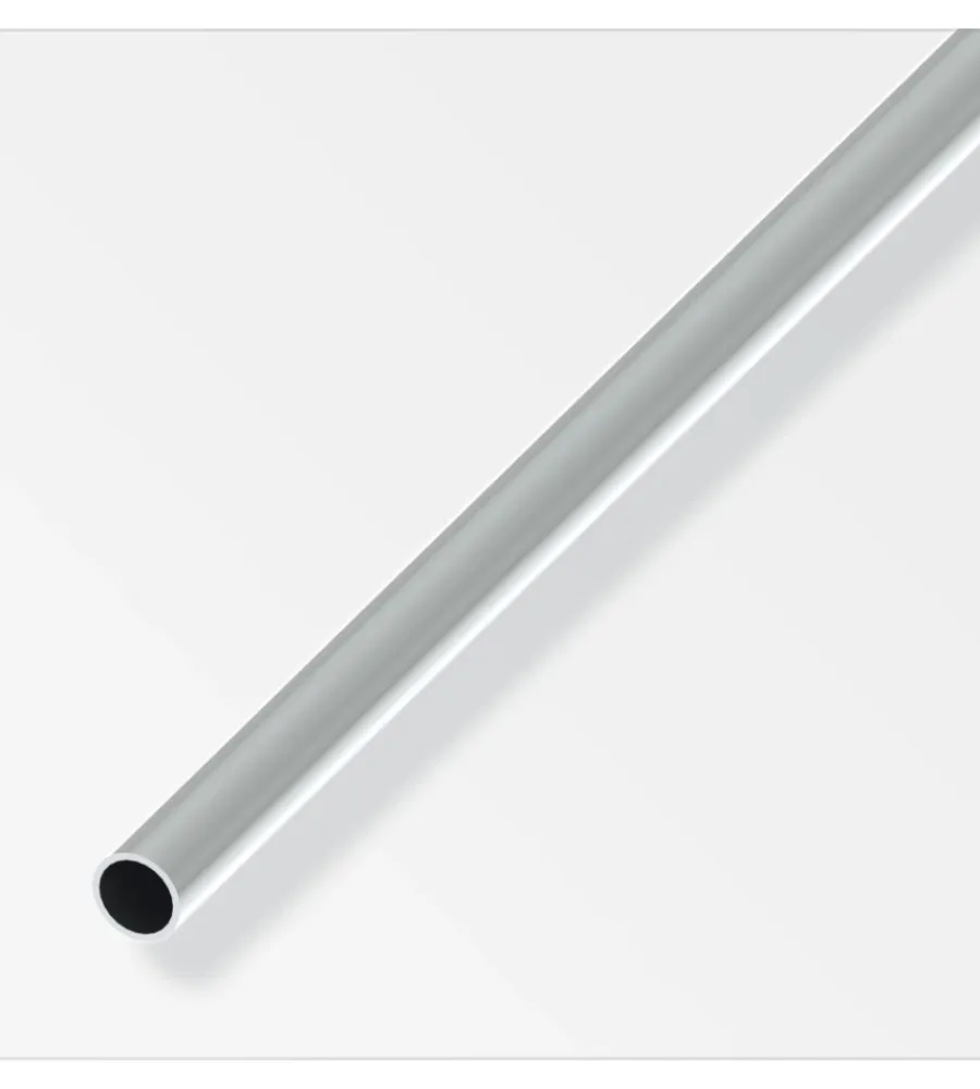 Ferramenta Per Mobili E Infissi-Alfer aluminium Tubo tondo 8x1 alluminio arg - 1 metro.