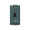 Serie Civili- Unità alimentazione usb 1m 5v1,5a grigio