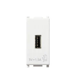 Serie Civili- Unita alimentazione usb 1m 5v 1.5a bianco plana - vimar