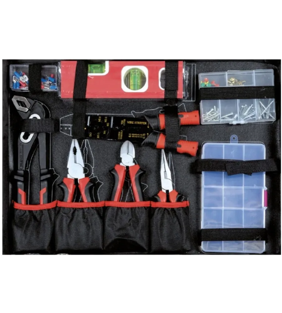 Set Valigette Con Accessori-Ribimex Valigetta trolley con utensili composta da 356 pezzi