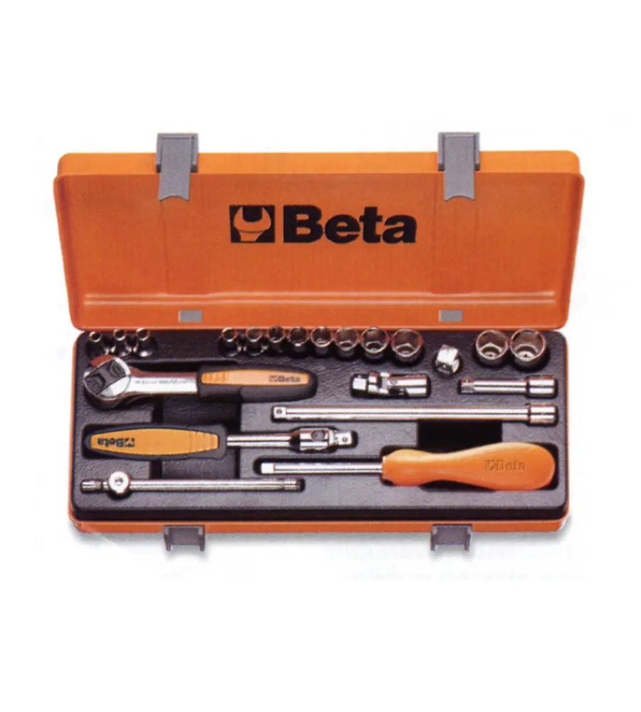 Beta Officina E Garage|Valigia con 13 chiavi a bussola esagonali e 8 accessori