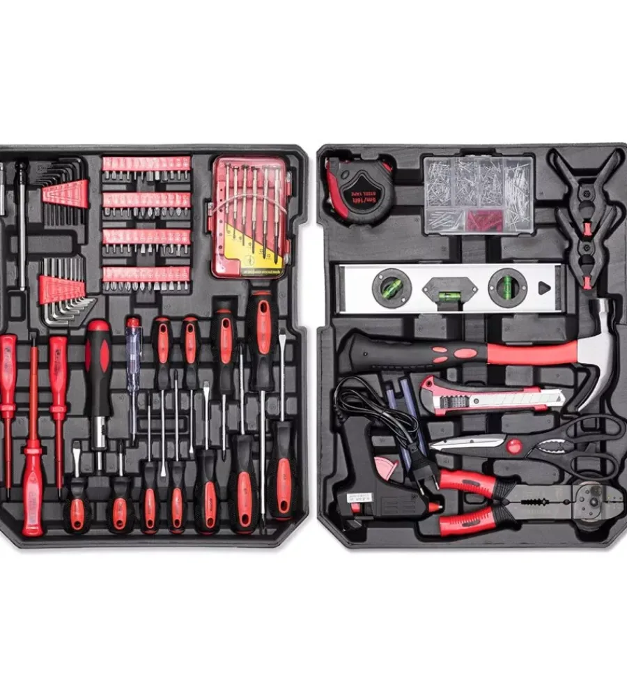 Officina E Garage|Valigia trolley con attrezzi 318 pezzi, 38x22x52,5 cm