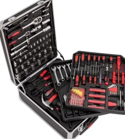 Officina E Garage|Valigia trolley con attrezzi 318 pezzi, 38x22x52,5 cm