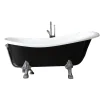 Ceramiche E Accessori- Vasca da bagno "carezza" nera, 167x75,2x64,3 cm