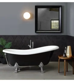 Ceramiche E Accessori- Vasca da bagno "carezza" nera, 167x75,2x64,3 cm