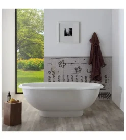 Ceramiche E Accessori- Vasca da bagno "iseo" bianca, 180x80x63,3 cm
