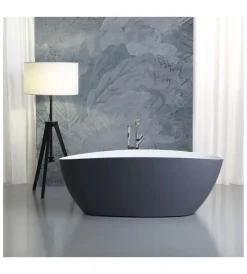Ceramiche E Accessori- Vasca da bagno "maggiore" grigia, 157x71x56 cm