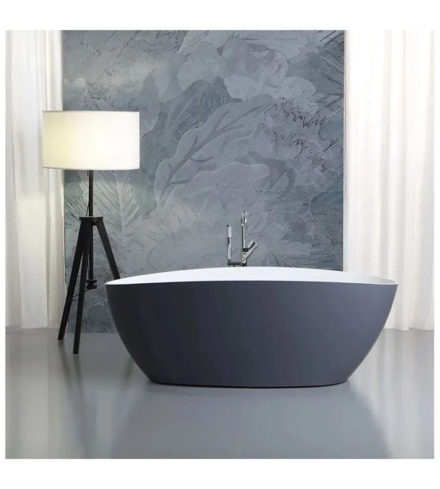 Ceramiche E Accessori- Vasca da bagno "maggiore" grigia, 157x71x56 cm
