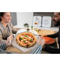 Forni Pizza-Gimetal Vassoio in alluminio con disegno petalo, 33 cm