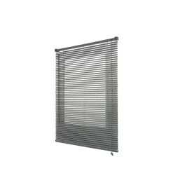 Tessile D'Arredo- Veneziana in vinile grigio con lamelle da 25 mm, 75x160 cm