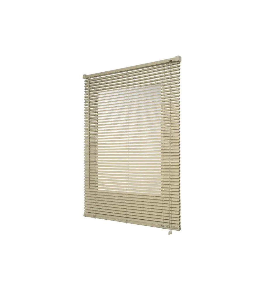 Tessile D'Arredo- Veneziana in vinile tortora con lamelle da 25 mm, 120x160 cm