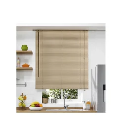 Sale Veneziana in vinile tortora con lamelle da 25 mm, 90x160 cm Tessile D'Arredo