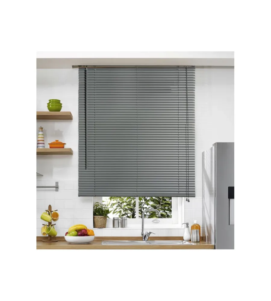 Tessile D'Arredo- Veneziana in vinile "veneto" grigio, 135x160 cm